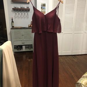 Maroon Bridesmaids Dress